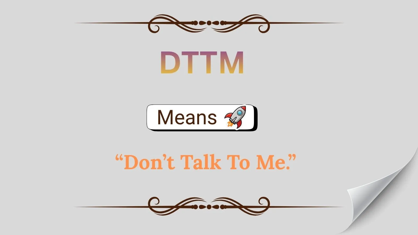 DTTM Meaning in Text