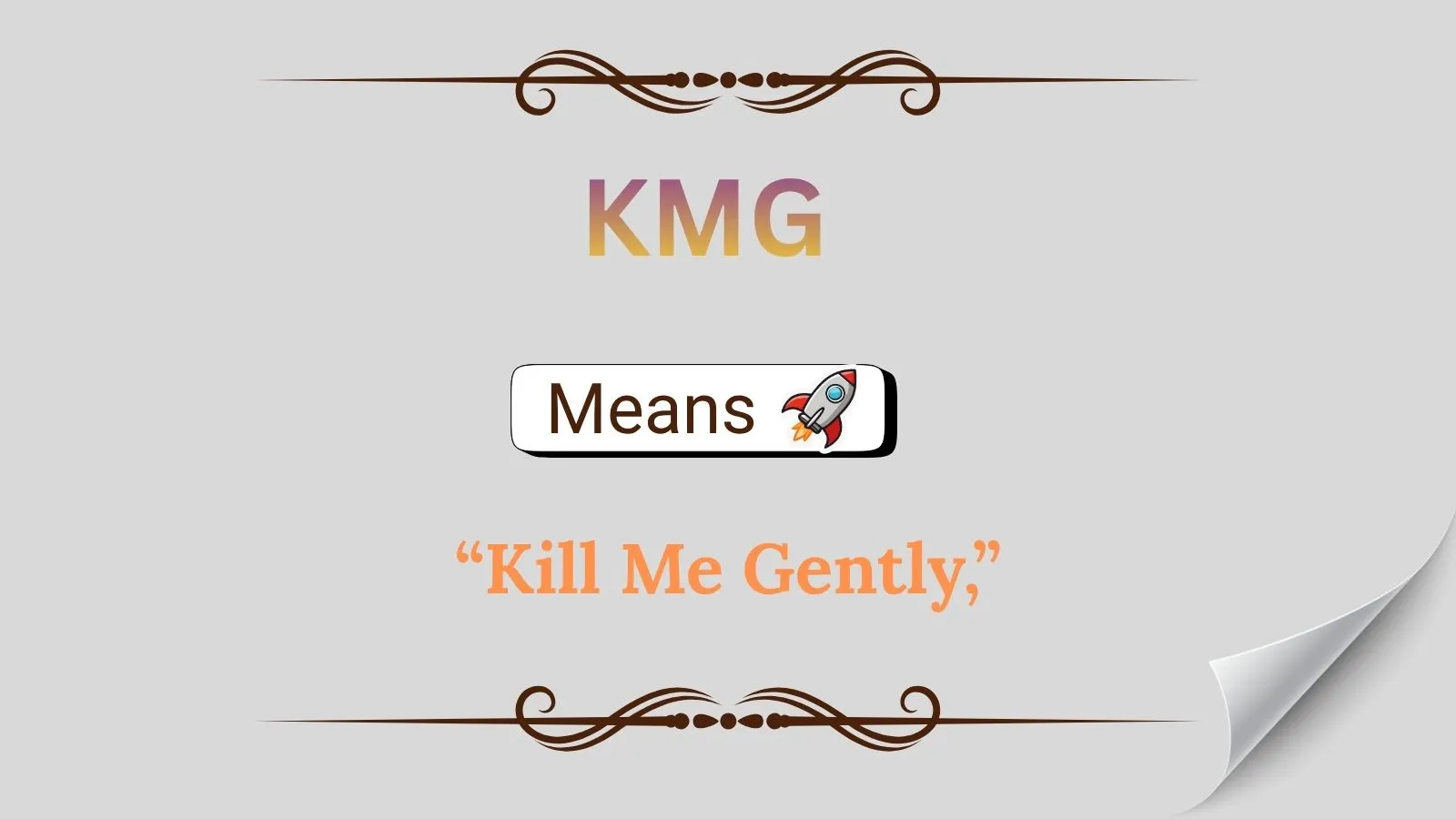 KMG Meaning in Text