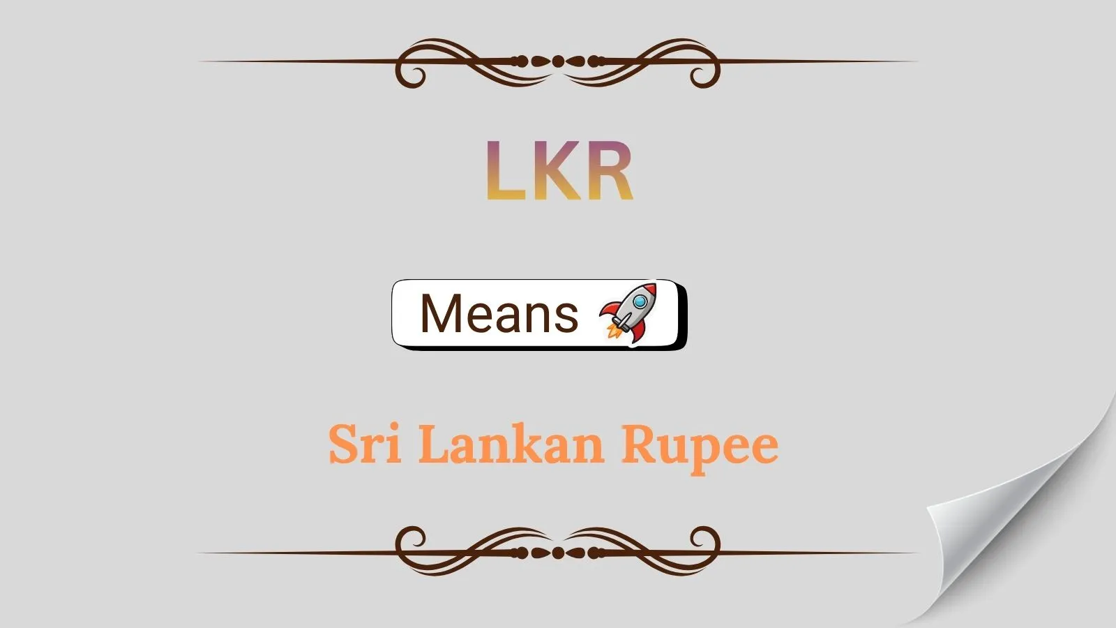 LKR Meaning in Text