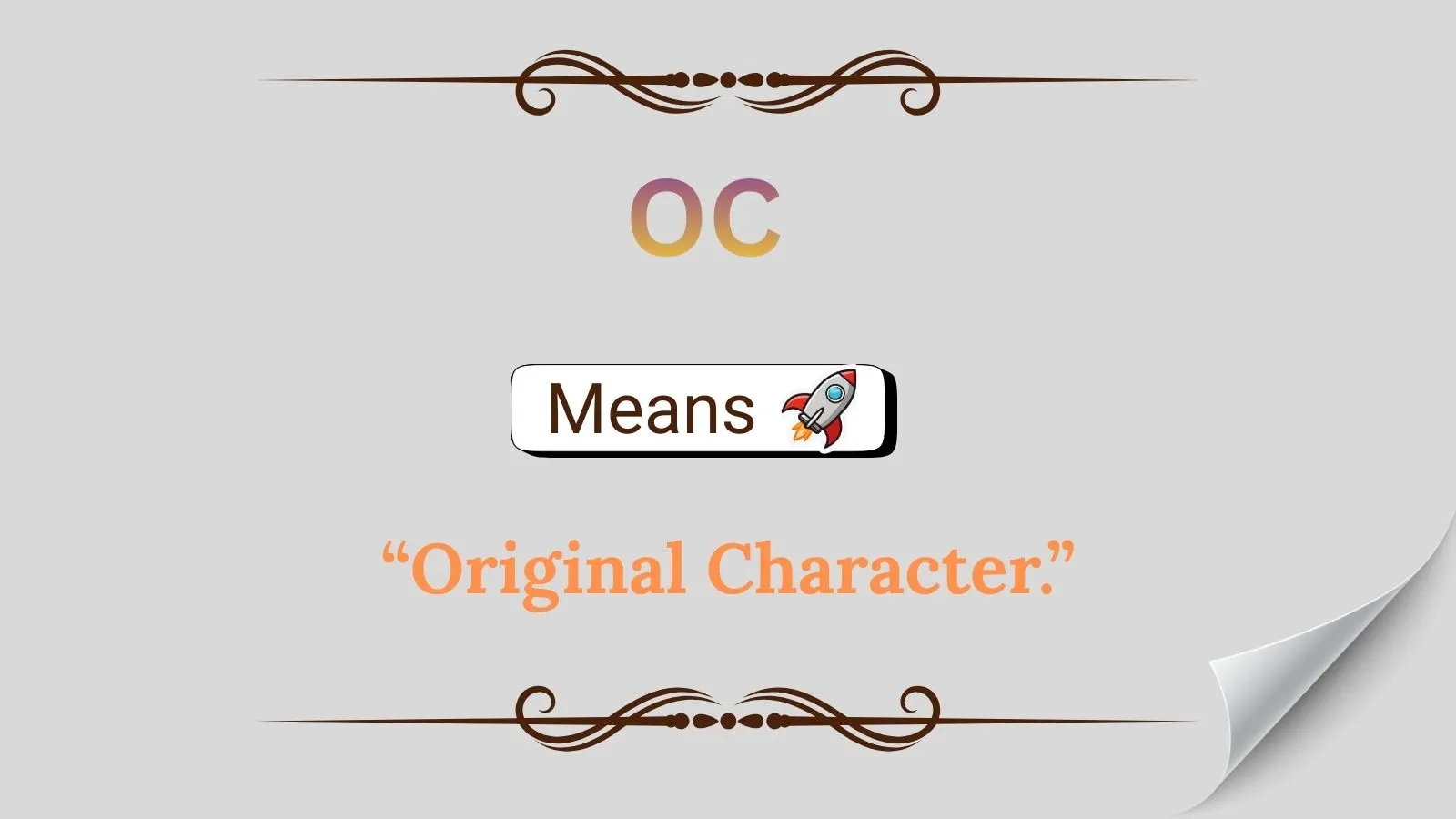 OC Meaning in Text