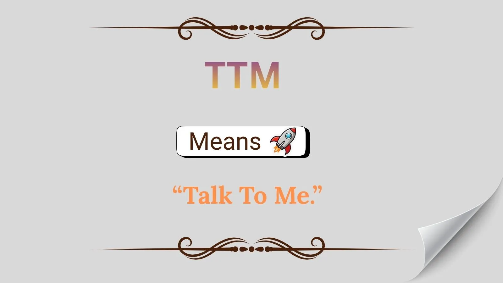 TTM Meaning in Text