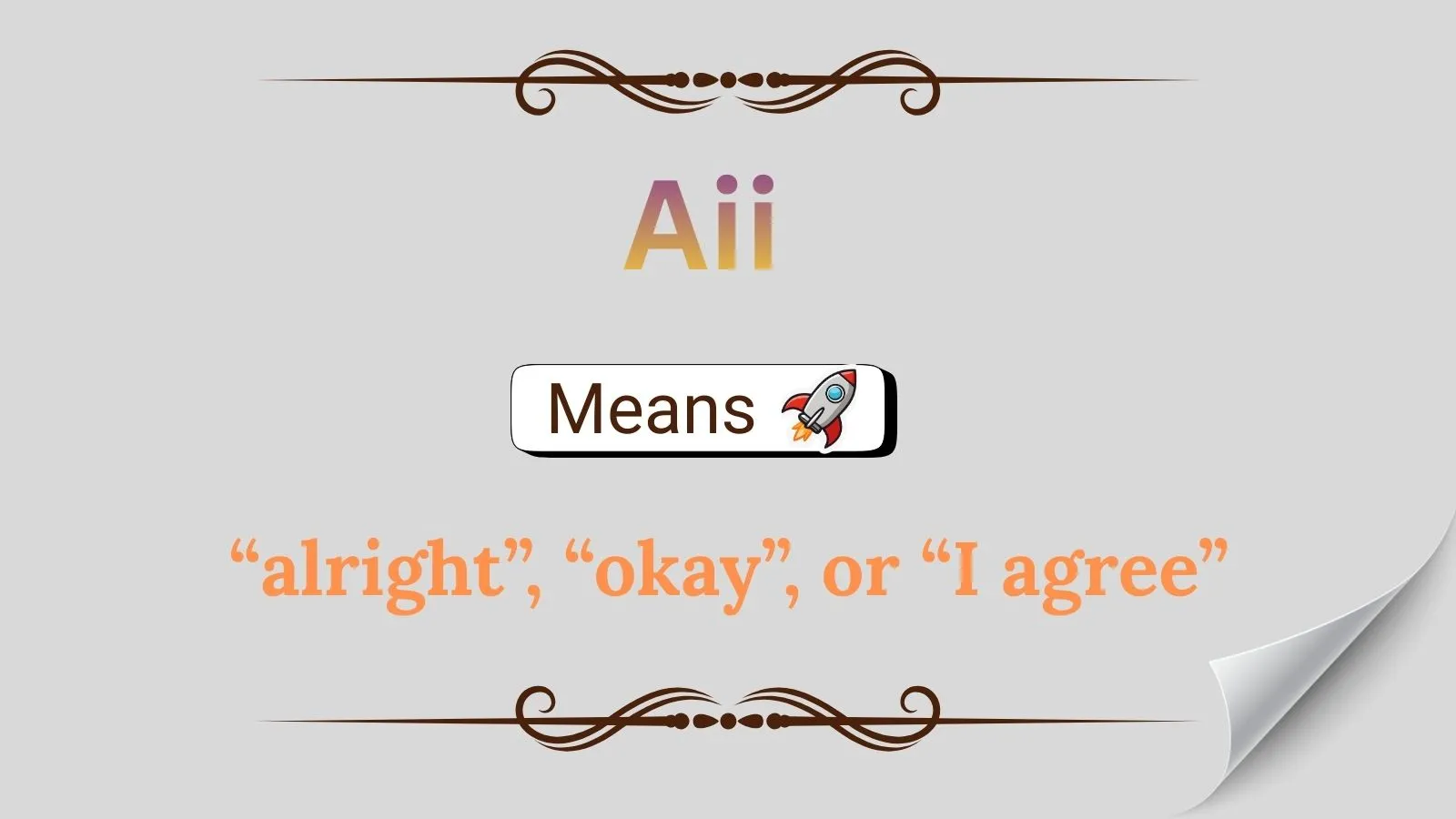 AII Meaning in Text