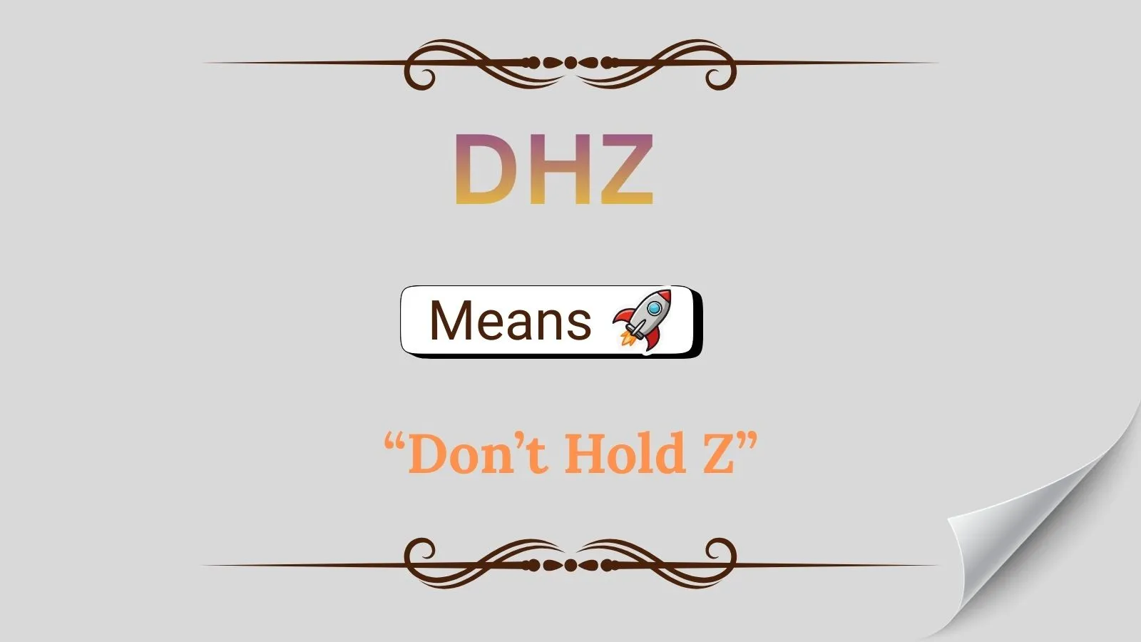 DHZ Meaning in Text