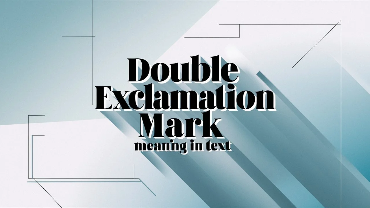 Double Exclamation Mark Meaning in Text