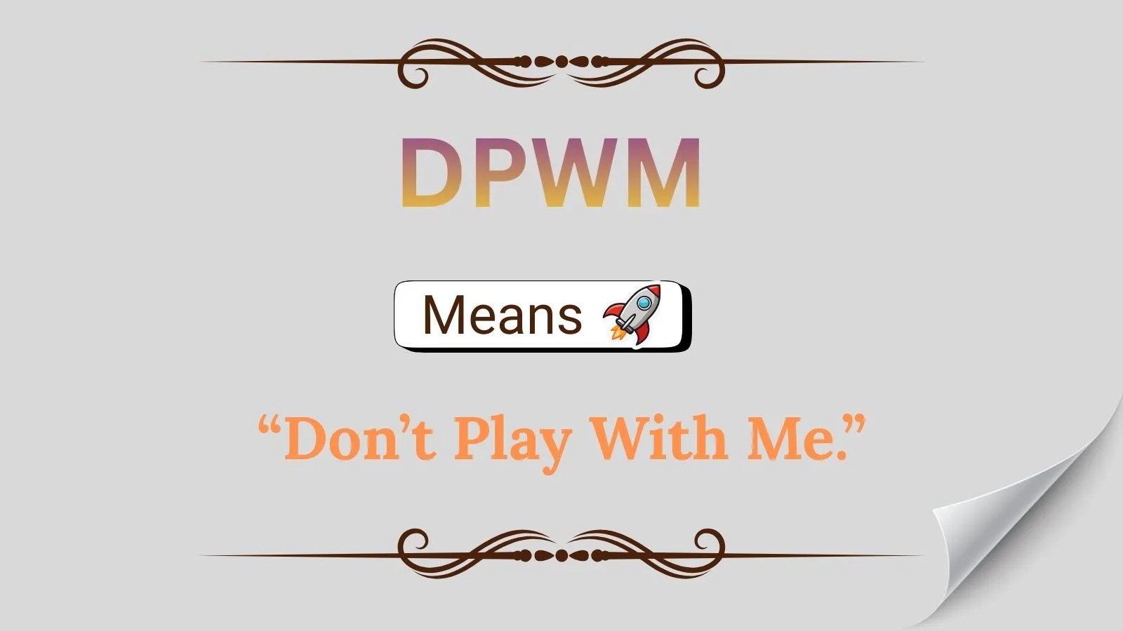 DPWM Meaning in Text