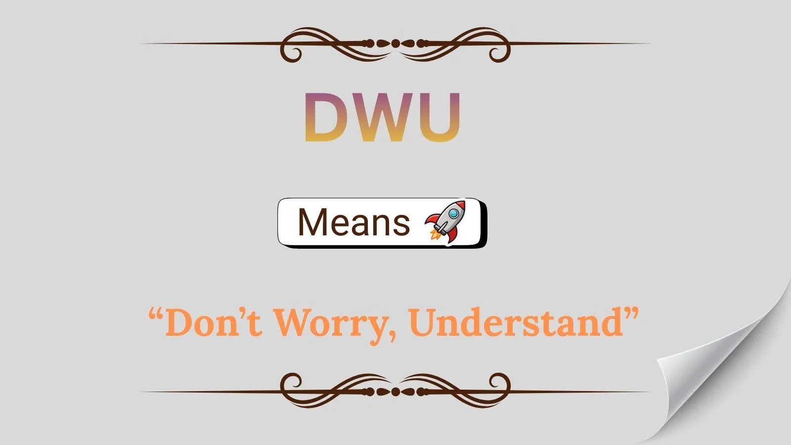 DWU Meaning in Text