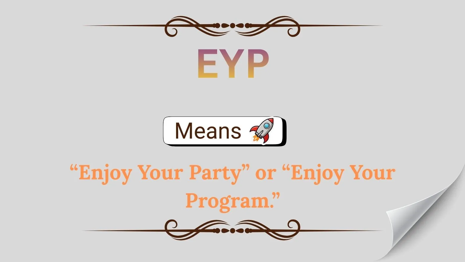 EYP Meaning in Text
