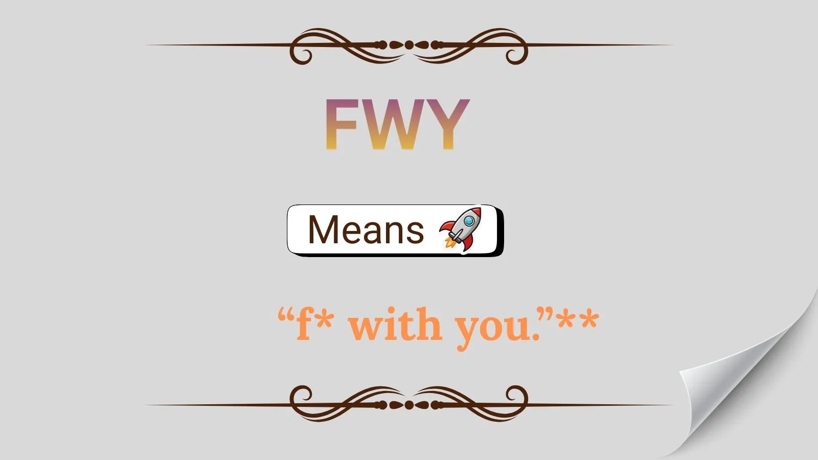 FWY Meaning in Text