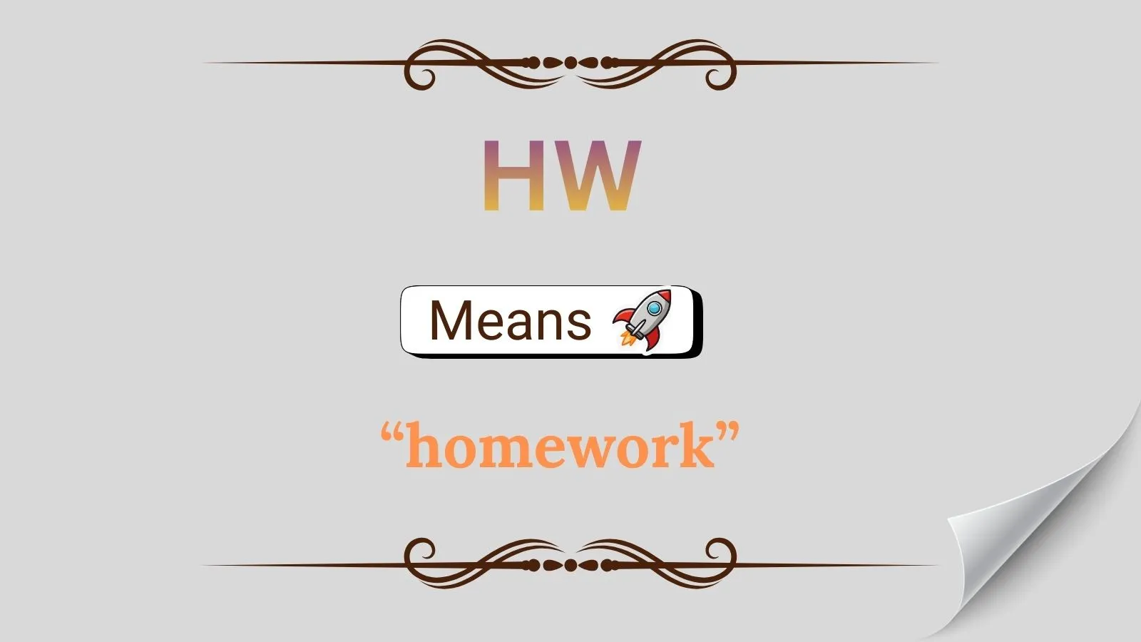 HW Meaning in Text