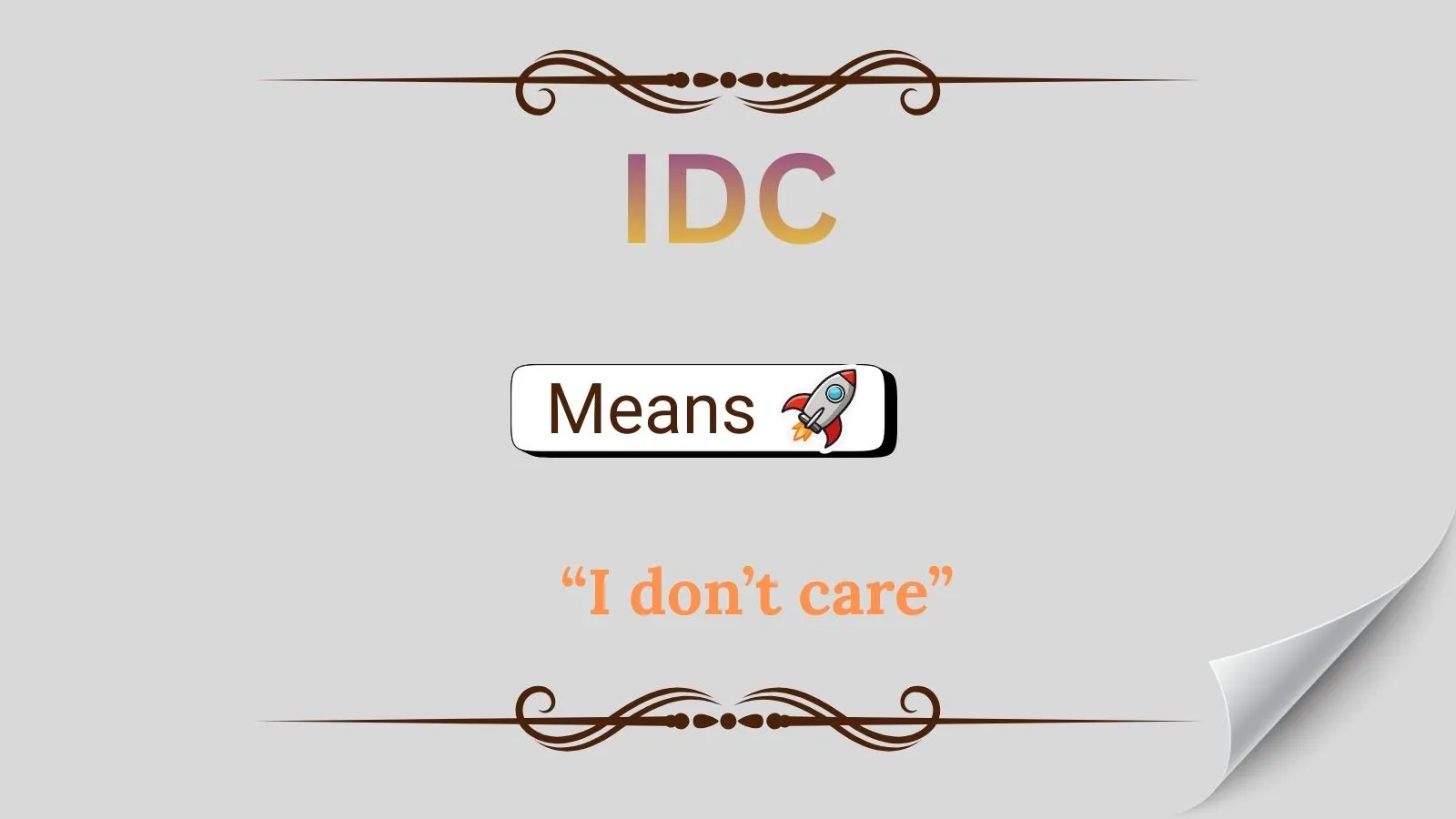 IDC Meaning in Text