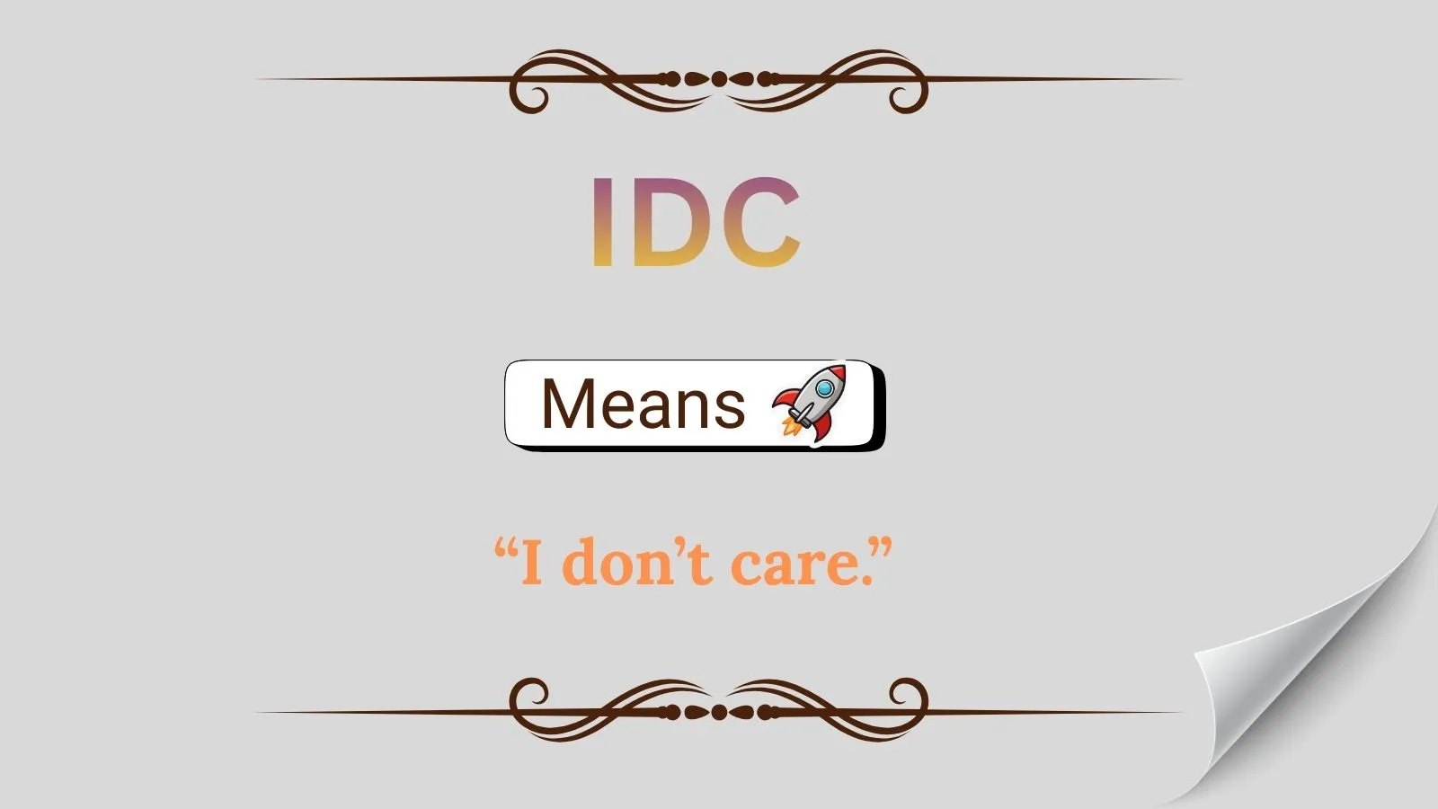 IDC Meaning in Text