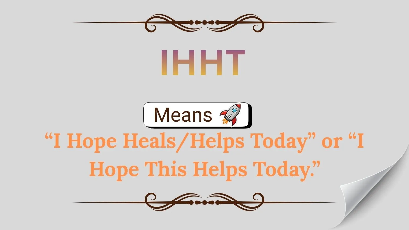 IHHT Meaning in Text