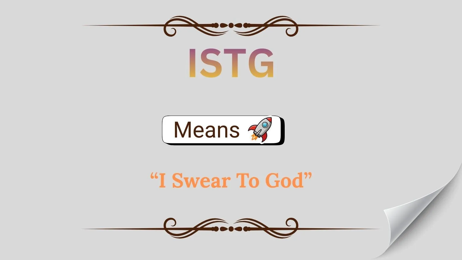 ISTG Meaning in Text