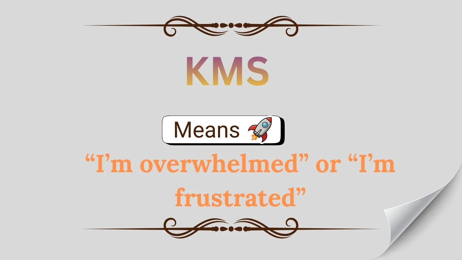 KMS Meaning in Text