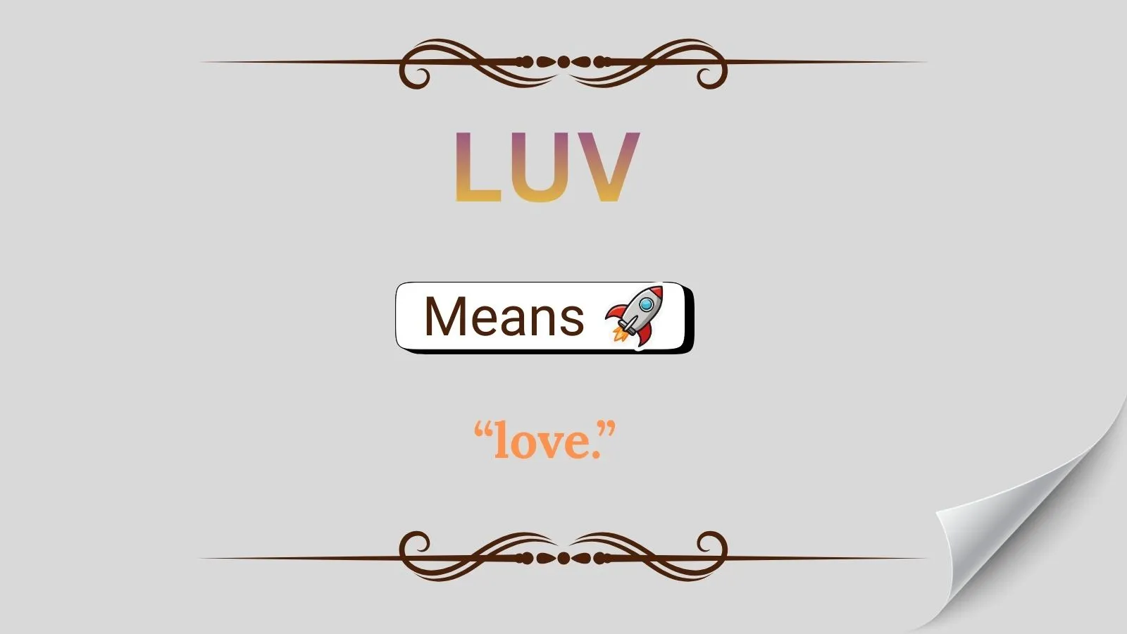 LUV Mean in Text
