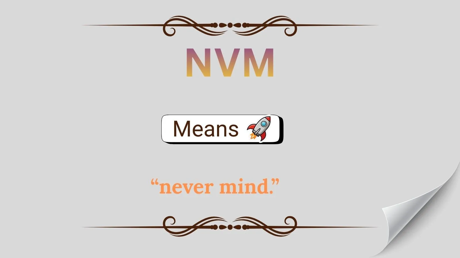 NVM Meaning in Text