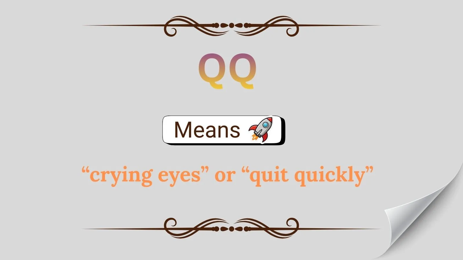 QQ Meaning in Text