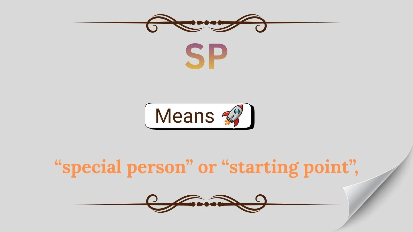 SP Meaning in Text