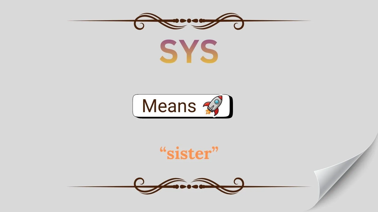 SYS Meaning in Text