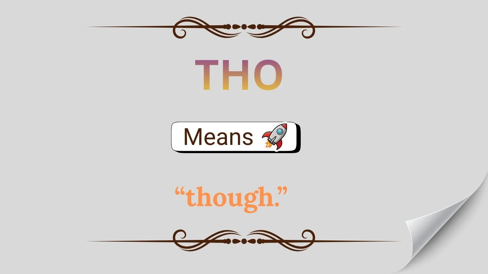 Tho Meaning in Text