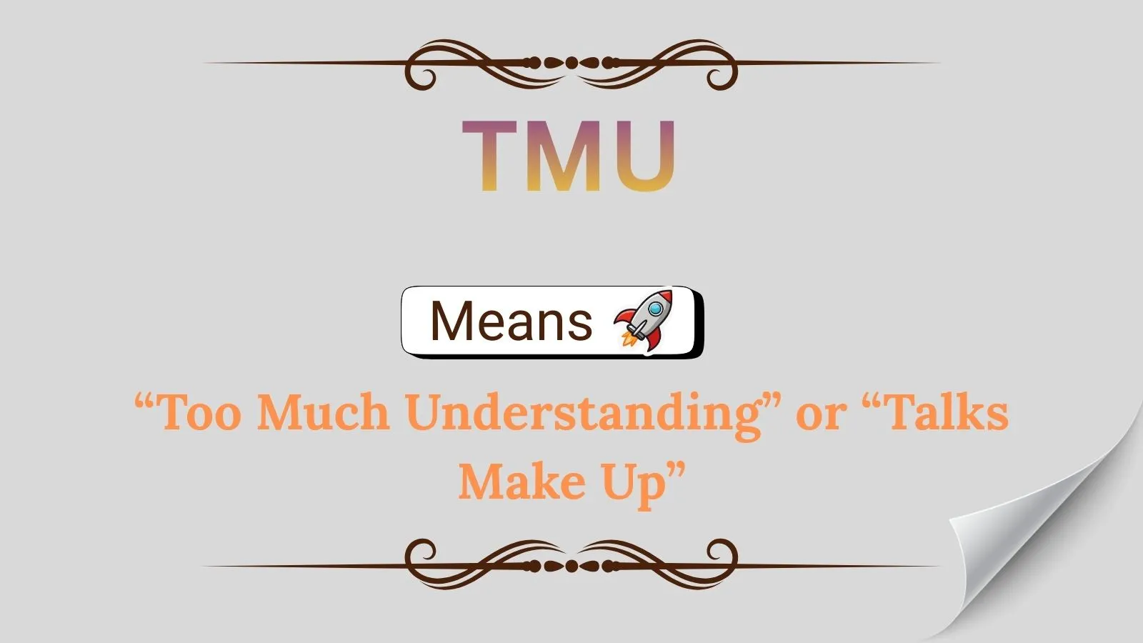 TMU Meaning in Text