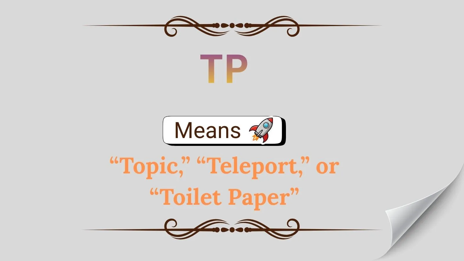 TP Meaning in Text