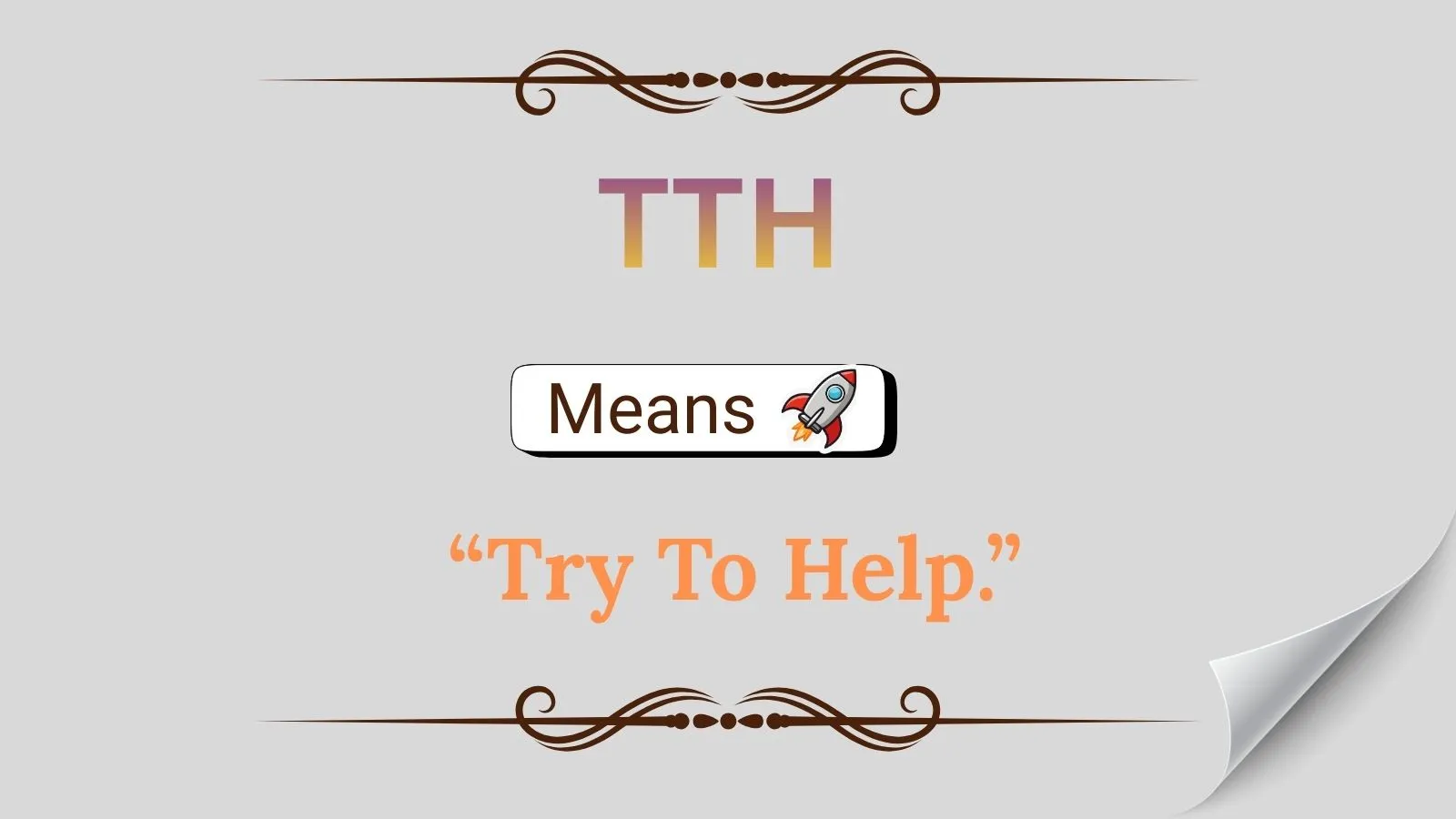 TTH Meaning in Text