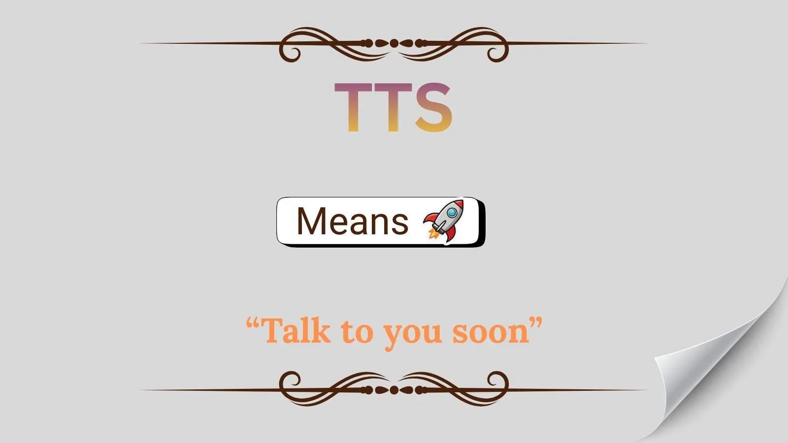 TTS Meaning in Text