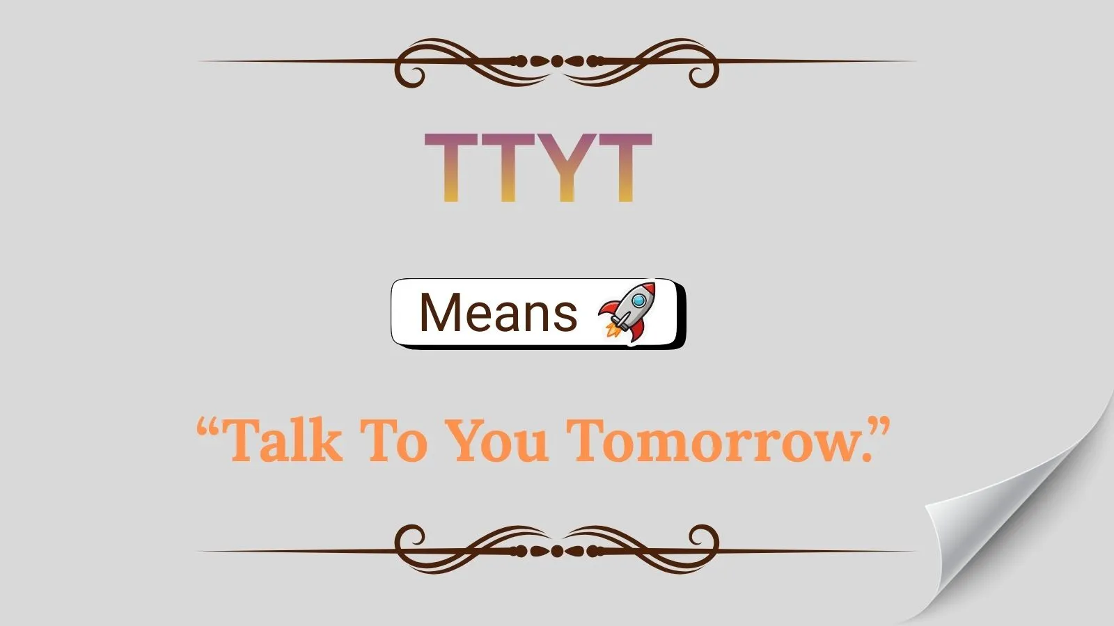 TTYT Meaning in Text