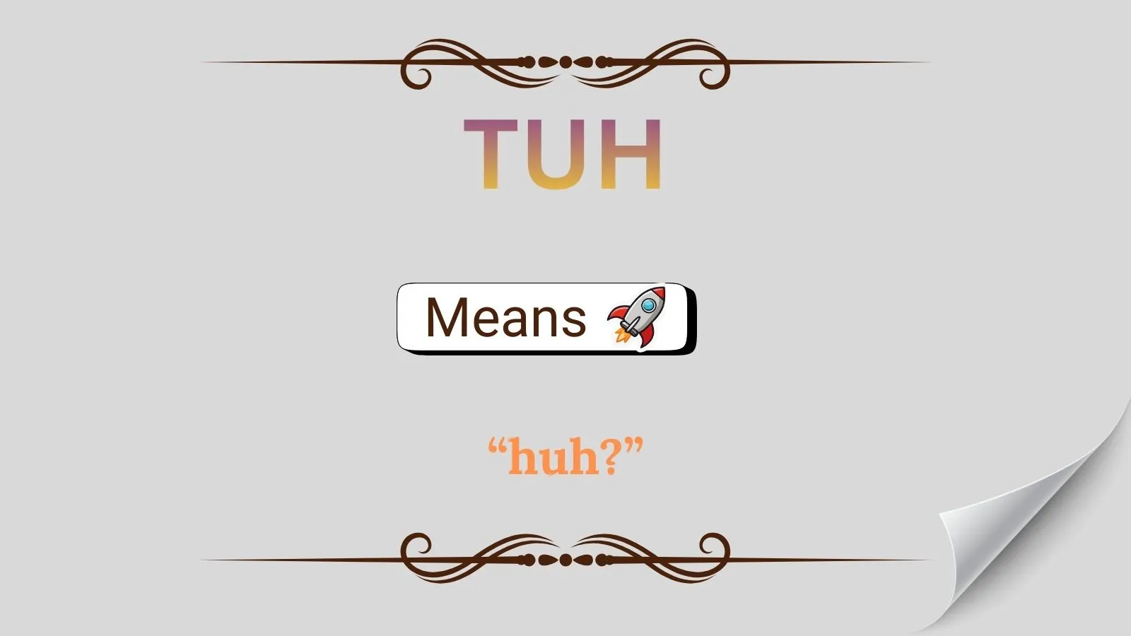 TUH Meaning in Text