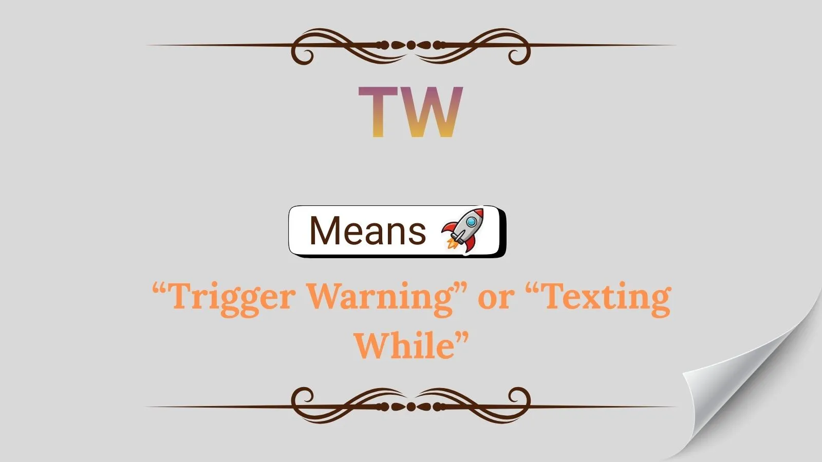 TW Meaning in Text