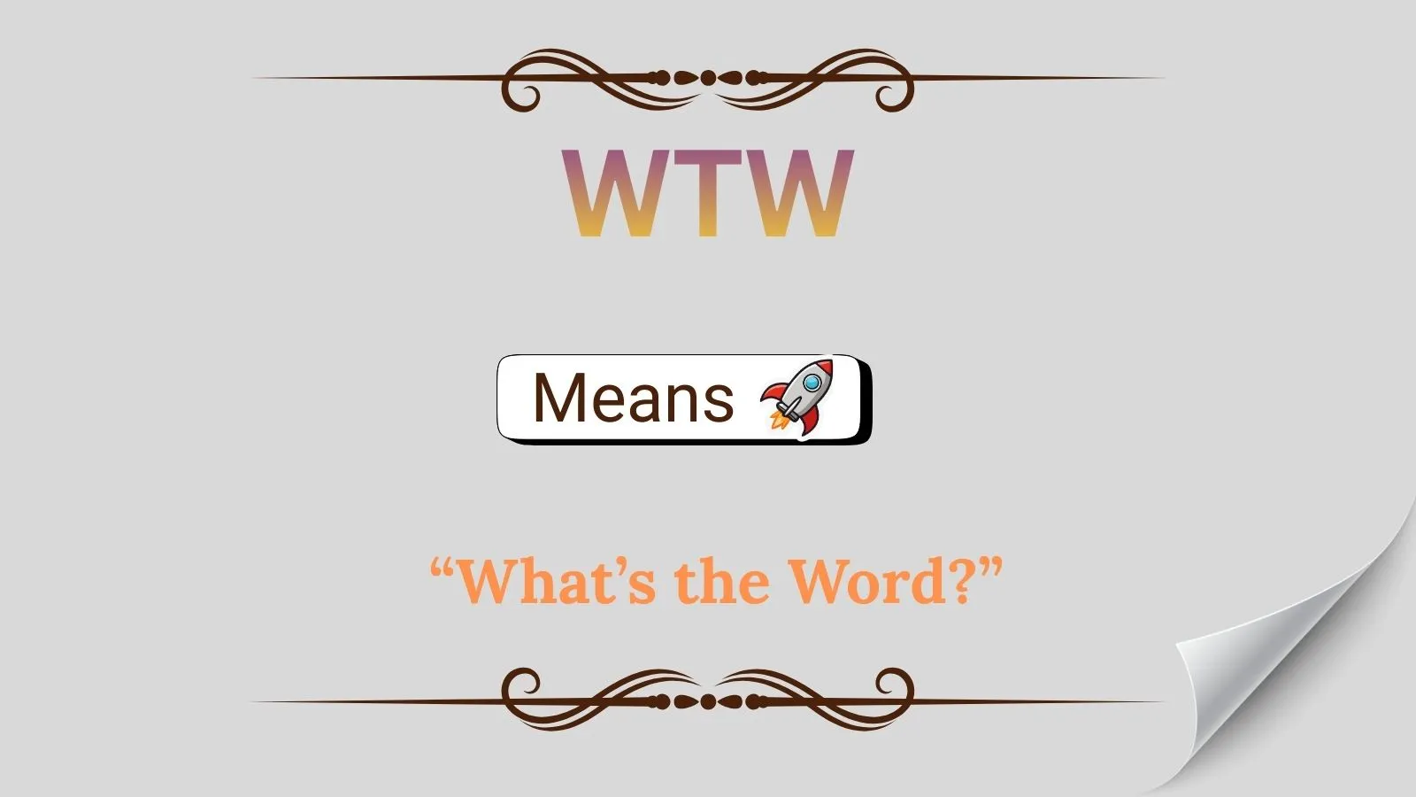WTW Meaning in Text