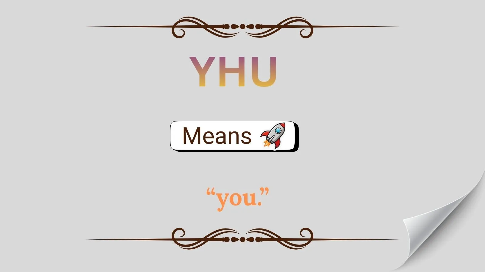 YHU Meaning in Text