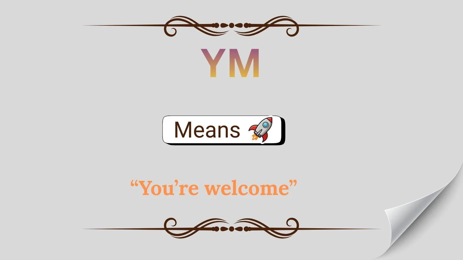 YM Meaning in Text
