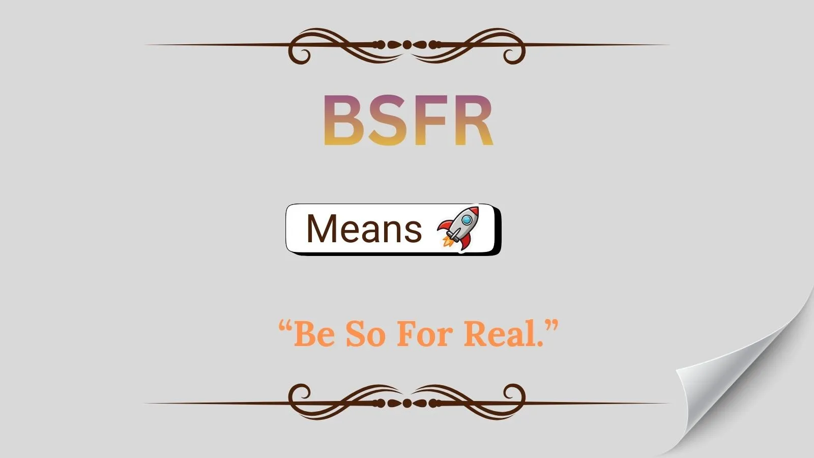 BSFR Meaning in Text