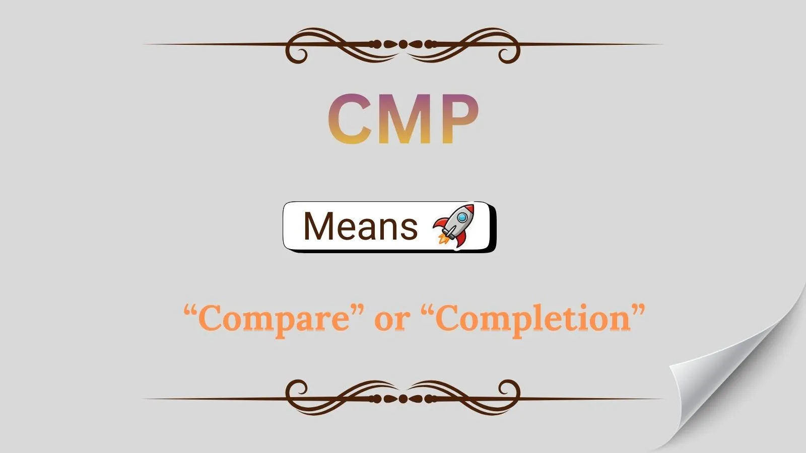 CMP Meaning in Text