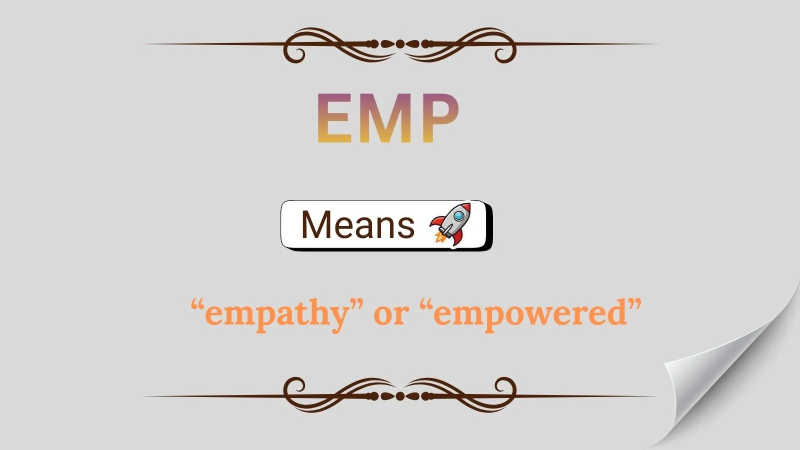 EMP Meaning in Text