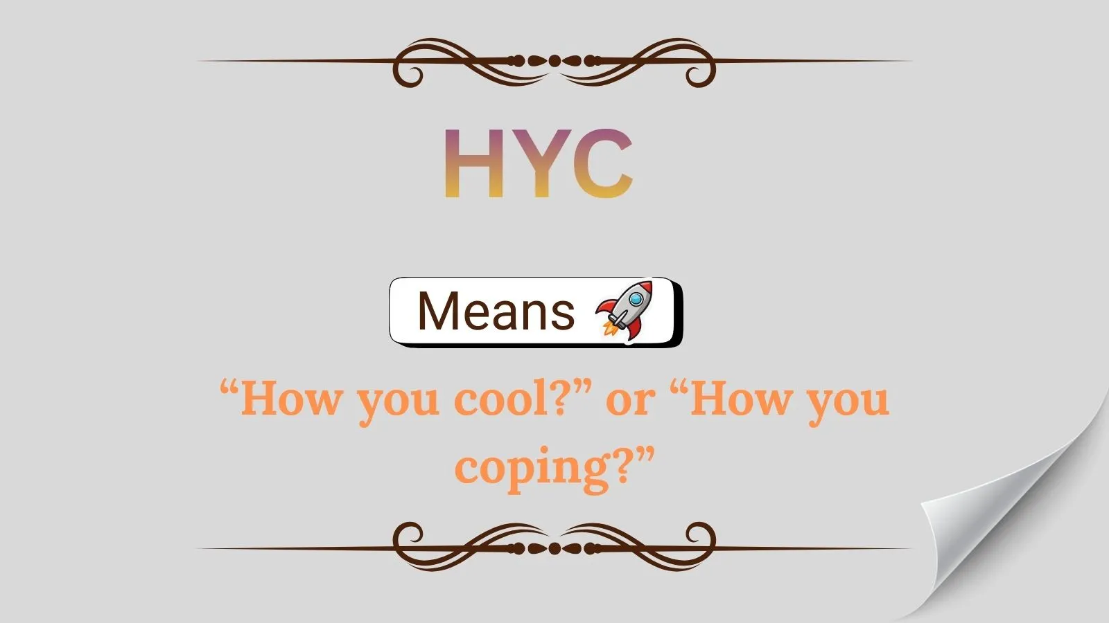 HYC Mean in Text