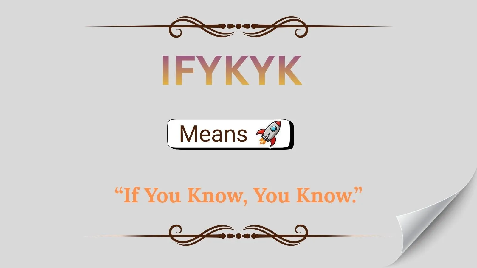 IFYKYK Meaning in Text