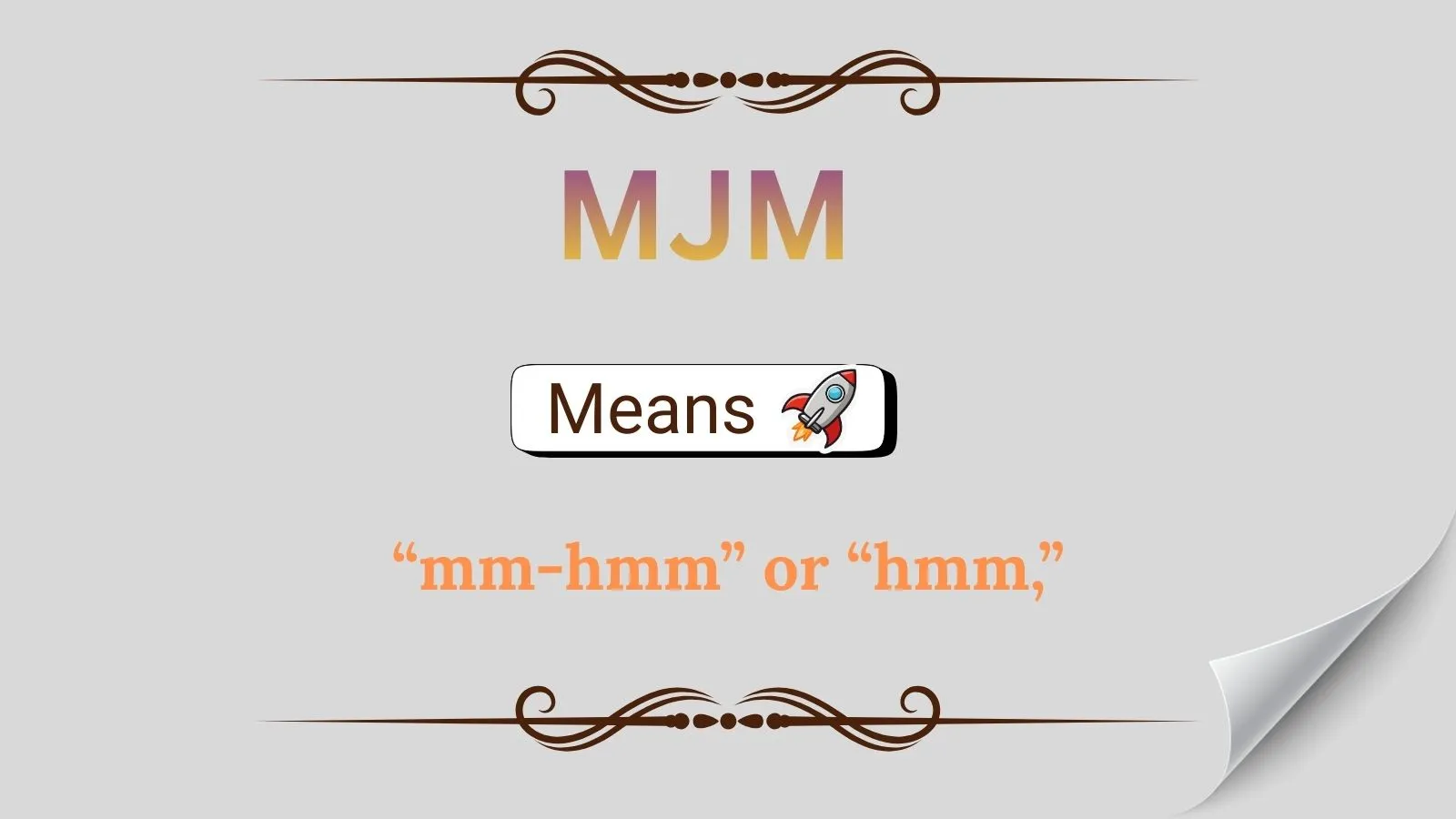 MJM Meaning in Text