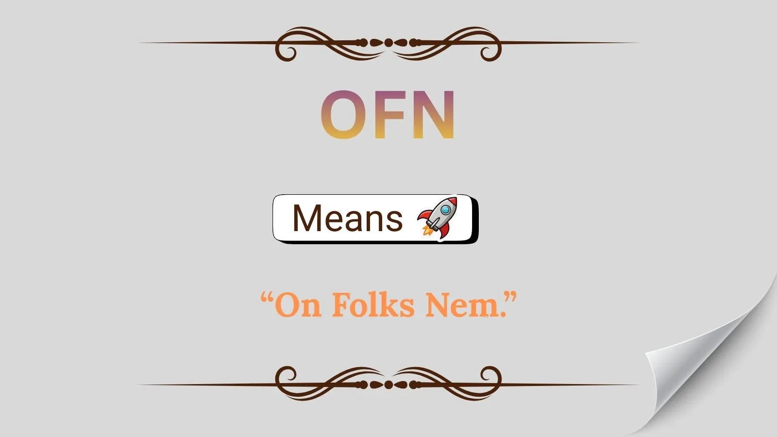 OFN Meaning in Text