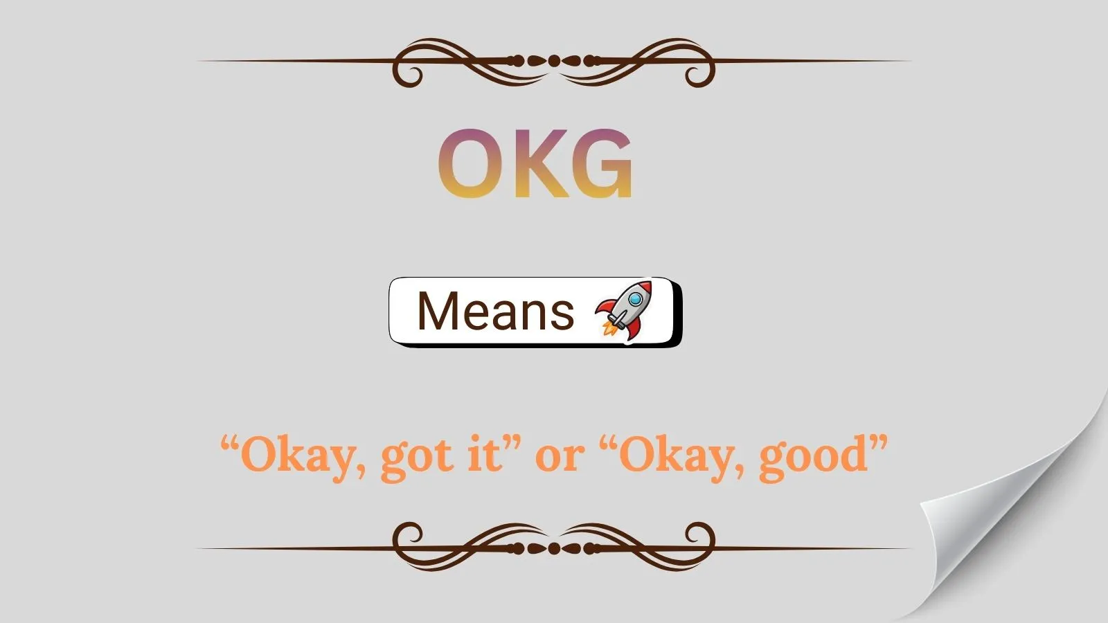 OKG Meaning in Text
