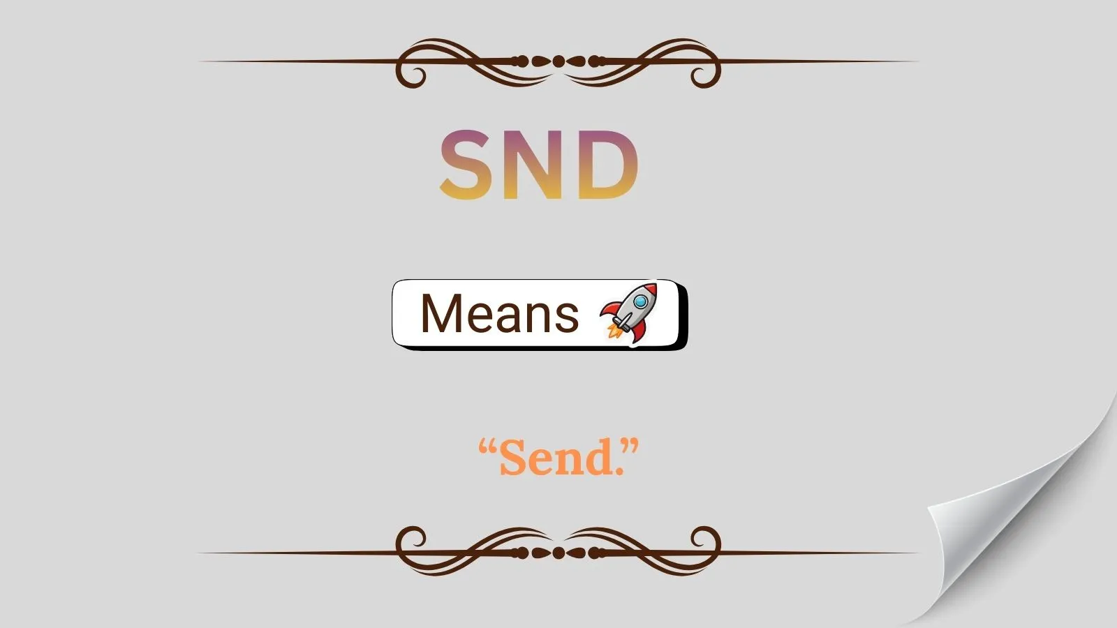 SND Meaning in Text