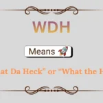 WDH Meaning in Text