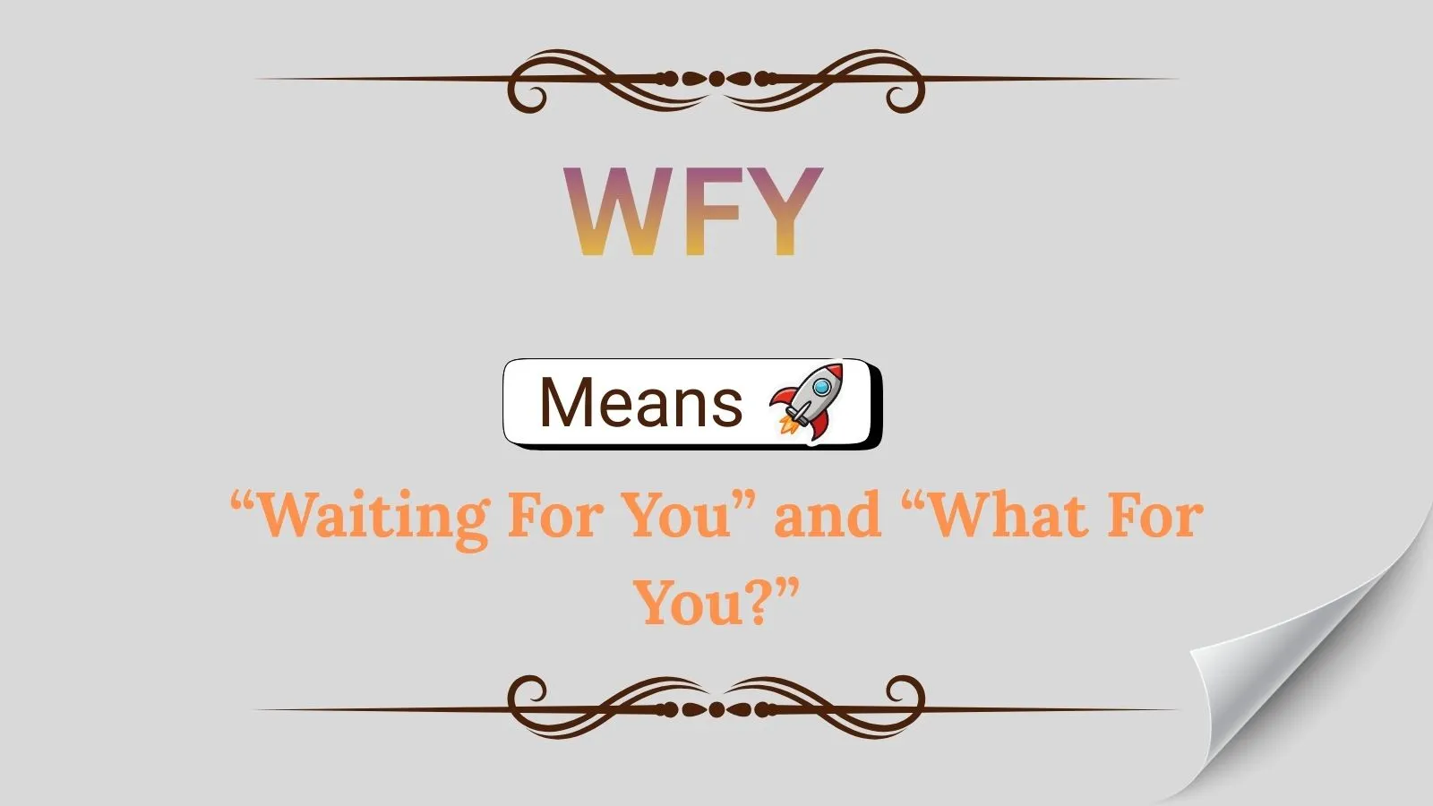 WFY Meaning in Text