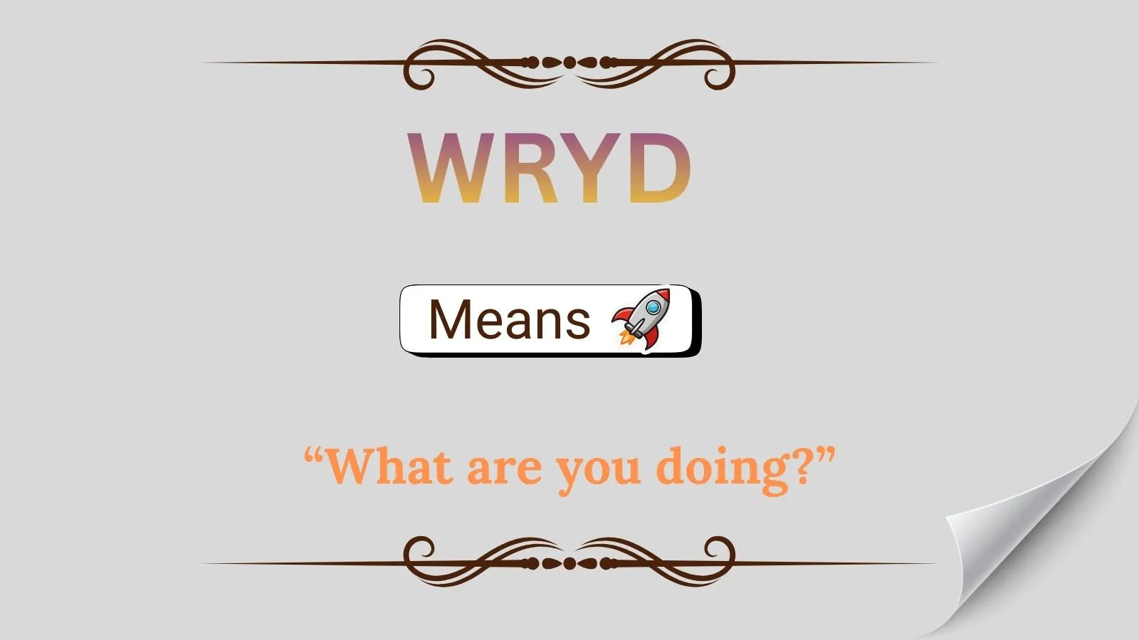 Wryd Meaning in Text