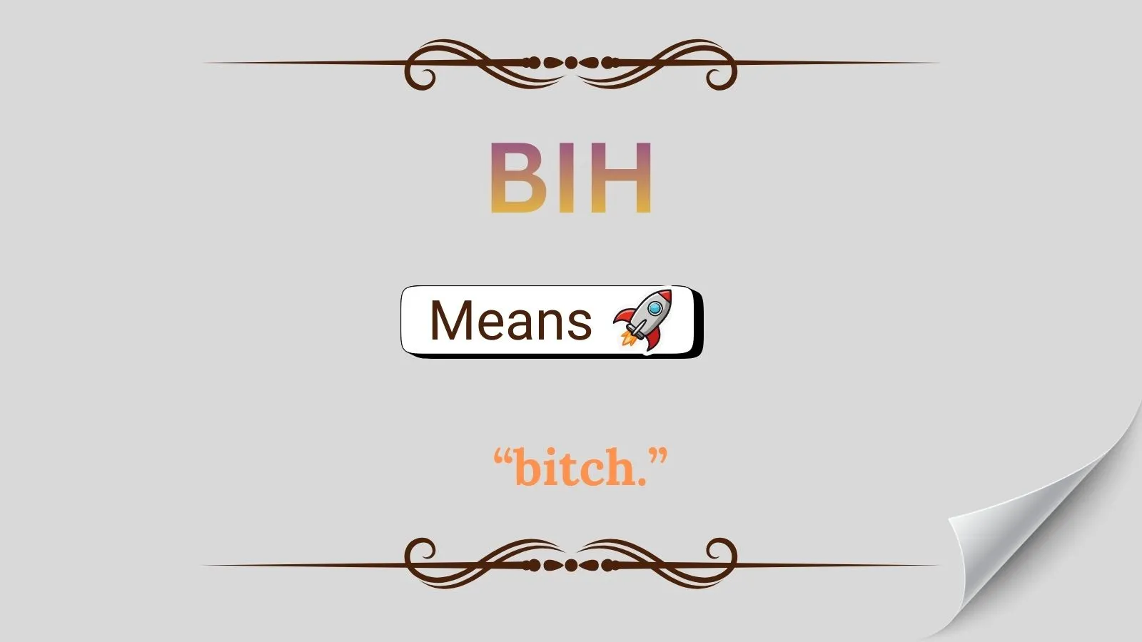 BIH Meaning in Text