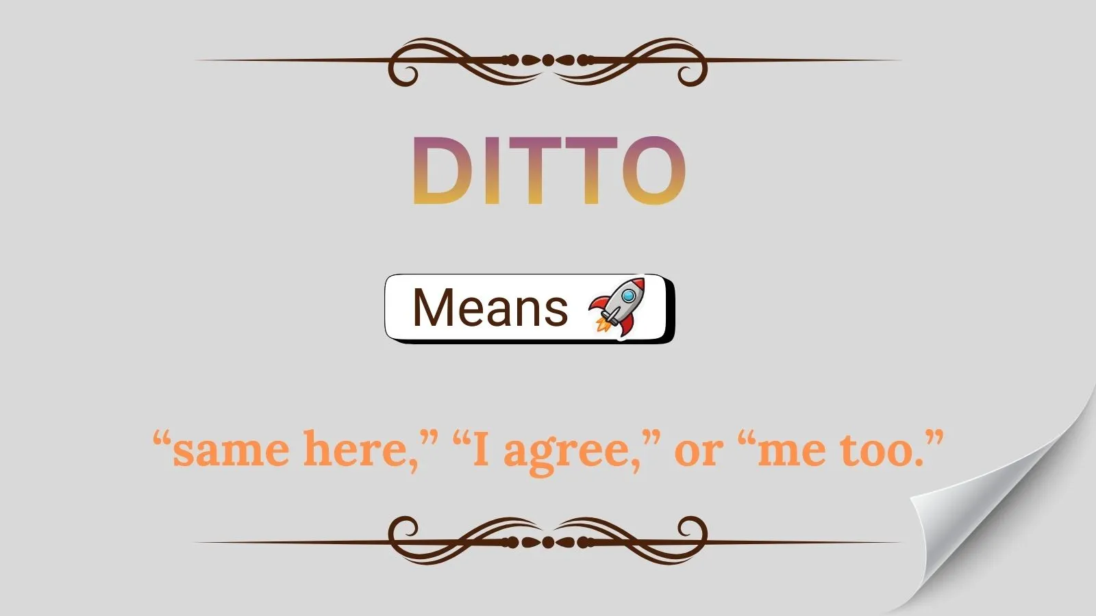 Ditto Meaning in Text