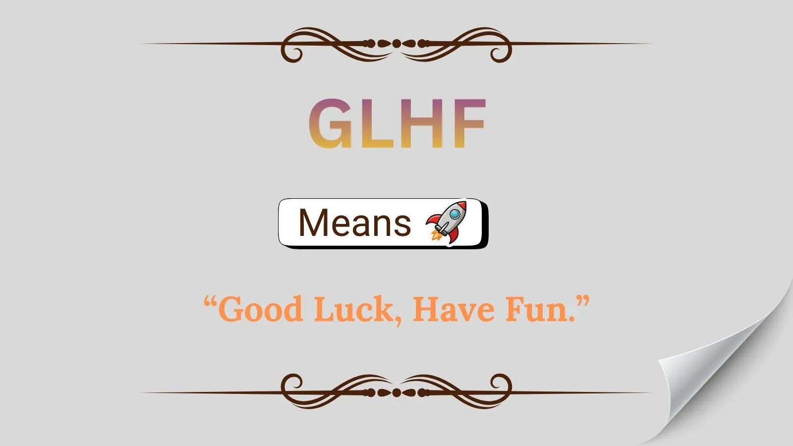 GLHF Meaning in Text