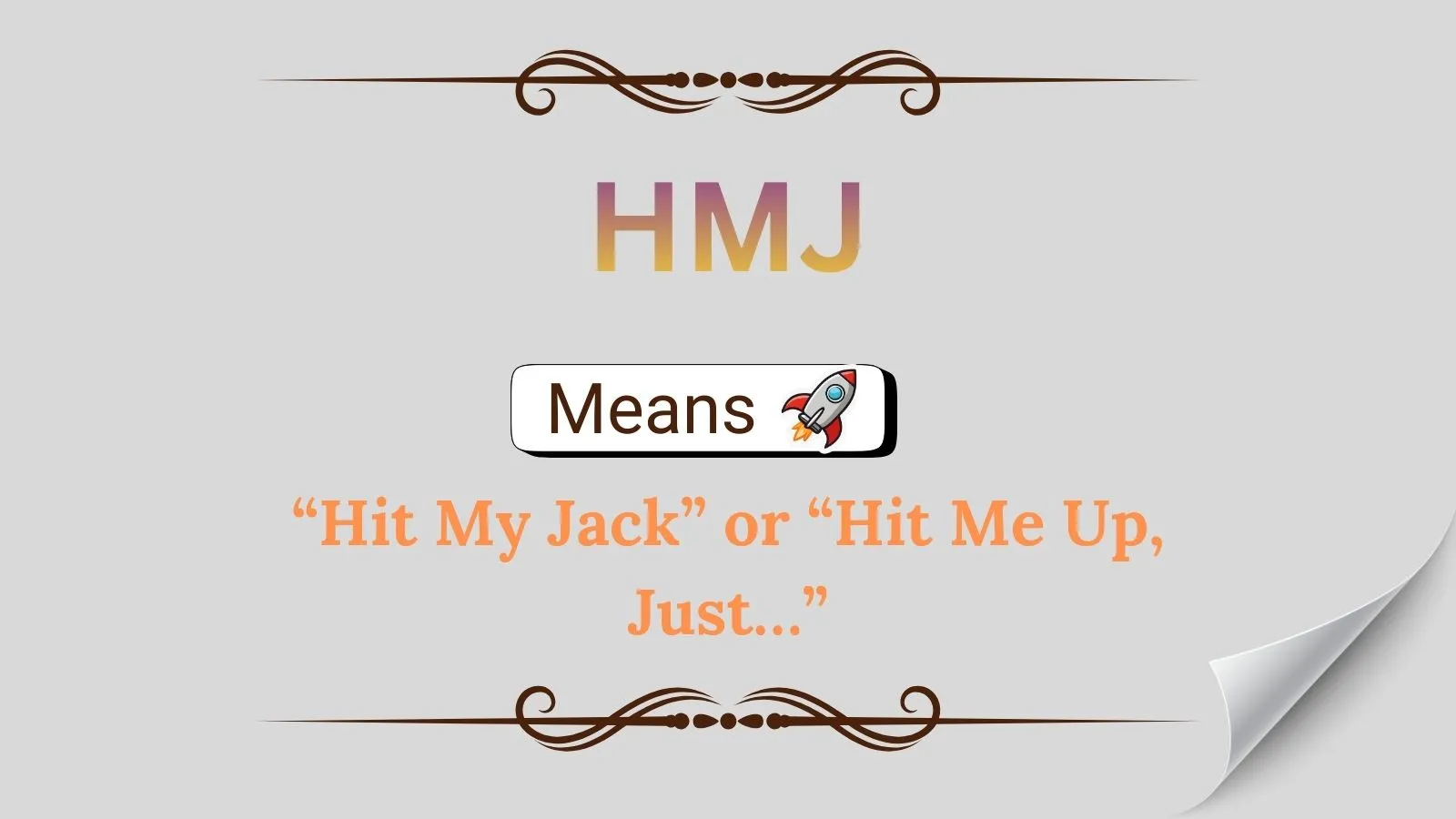 HMJ Meaning in Text
